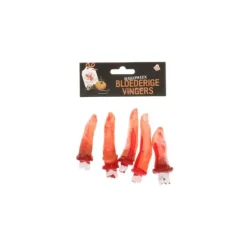 Afgehakte vingers Halloween bloederig beige/rood