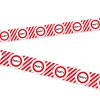 Afzetlint - party - rood/wit - 10m