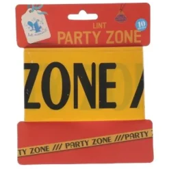 Afzetlint party zone geel/zwart 10m