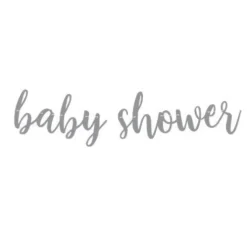 Baby shower letterslinger zilver