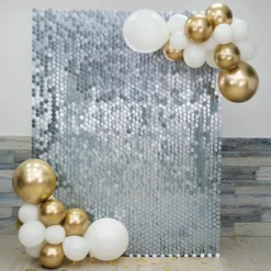 Backdrop zilver 30 x 30 cm 6 stuks