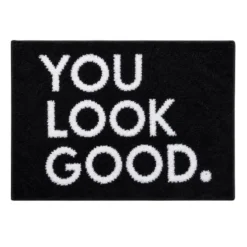 Badmat 'you look good' zwart