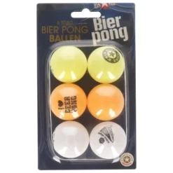Ballen Beer pong meerkleurig 6 stuks