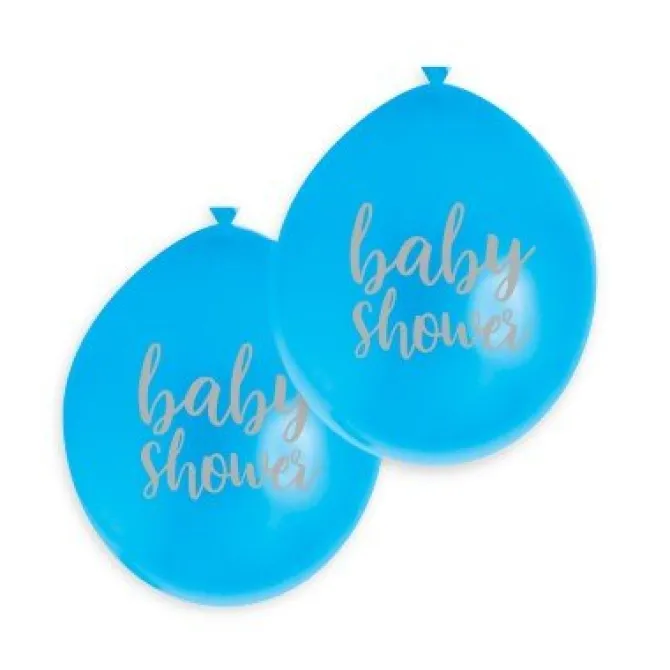 Ballonnen babyshower blauw 30cm - 10 stuks