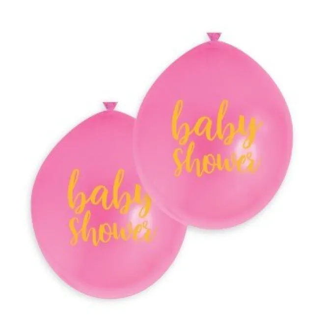 Ballonnen babyshower roze 30cm - 10 stuks