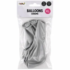 Ballonnen Chrome - Zilver - 45cm - 3 stuks