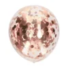 Ballonnen confetti roségoud 30 cm - 5 stuks