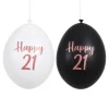 Ballonnen Happy 21 roségoud 30 cm - 12 stuks