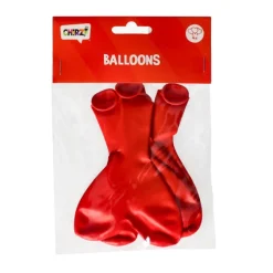 Ballonnen hart rood - 4 stuks