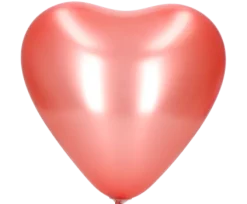 Ballonnen hart roségoud 46 cm - 3 stuks
