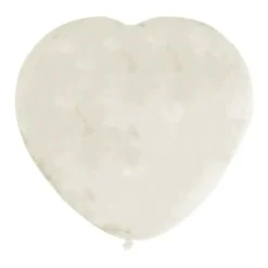 Ballonnen hart transparant 30 cm - 4 stuks