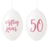 Ballonnen 50 jaar roségoud 30 cm - 10 stuks