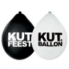 Ballonnen Kutfeest zwart/wit 30 cm – 8 stuks