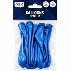 Ballonnen Metallic - Blauw - 30cm - 10 stuks