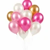Ballonnen Metallic - Mix Roze - 30cm - 12 stuks
