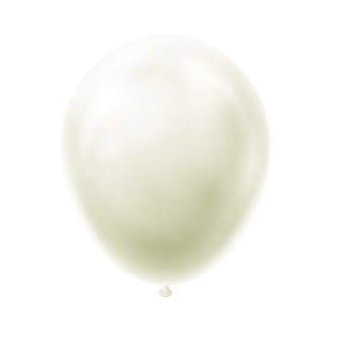 Ballonnen metallic wit 30 cm - 20 stuks