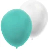 Ballonnen metallic wit/groen 30 cm - 20 stuks