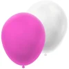 Ballonnen metallic wit/roze 30cm - 20 stuks