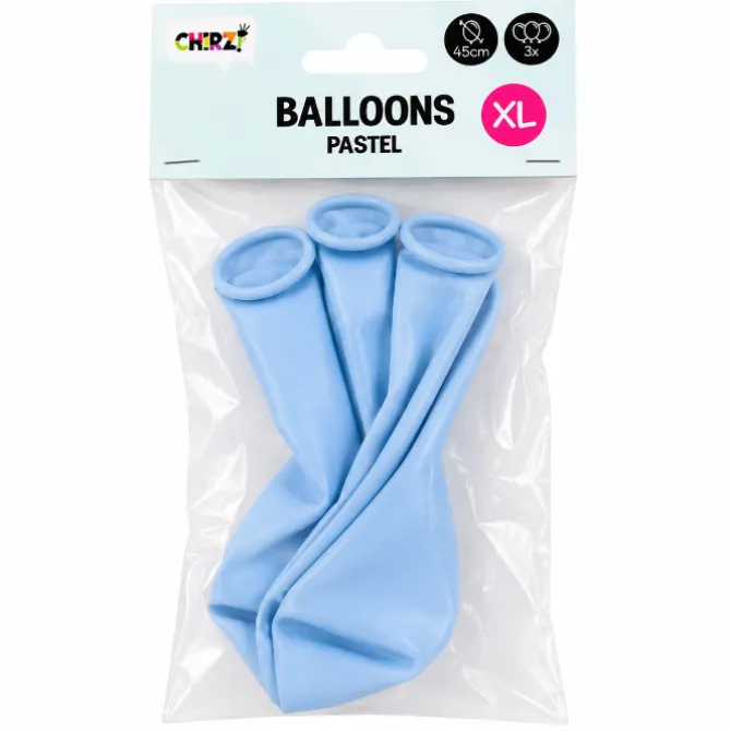Ballonnen Pastel - Blauw - 45cm - 3 stuks