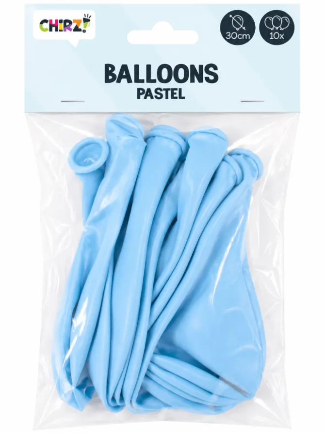 Ballonnen Pastel - Blauw - 30cm - 10 stuks