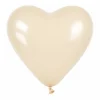 Ballonnen Pastel Hart - Wit - 30cm - 4 stuks