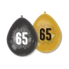 Ballonnen 65 zwart/goud 30 cm - 8 stuks