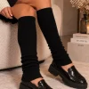 Beenwarmers zwart one size