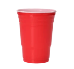 Bekers Beer Pong plastic rood – 12 stuks (455 ml)