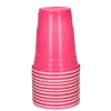 Bekers Beer Pong plastic roze – 12 stuks (455 ml)