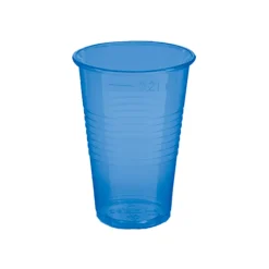 Bekers plastic blauw – 50 stuks (200 ml)