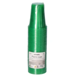 Bekers plastic groen – 50 stuks (200 ml)