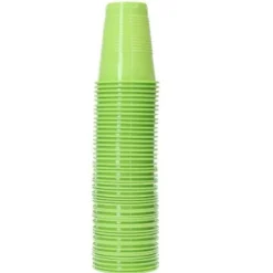 Bekers plastic groen – 50 stuks (200 ml)