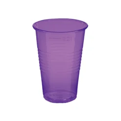 Bekers plastic paars – 50 stuks (200 ml)