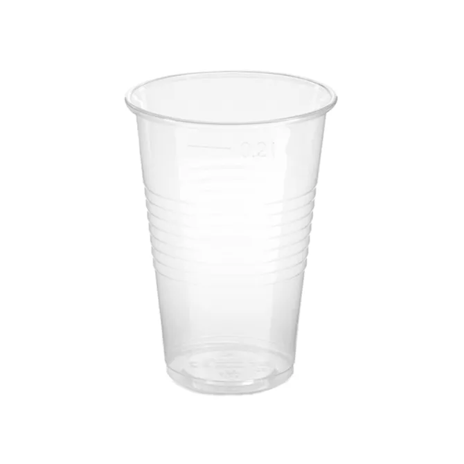 Bekers plastic wit – 50 stuks (200 ml)