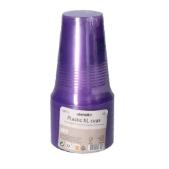 Bekers plastic XL paars – 20 stuks (480 ml)
