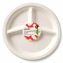 Bord suikerriet met vakken 23cm