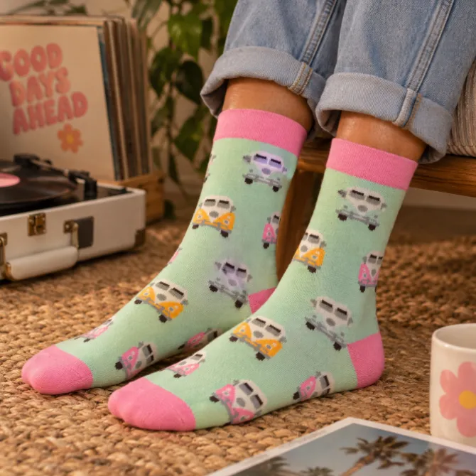 Busje sokken - Pistache - maat 36-41