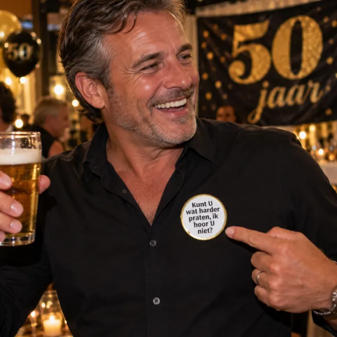 Button Abraham 50 jaar 6St