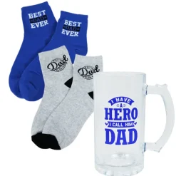 Cadeau set Hero Glas & Sokken