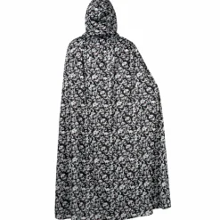 Cape Halloween schedels zwart/wit one size