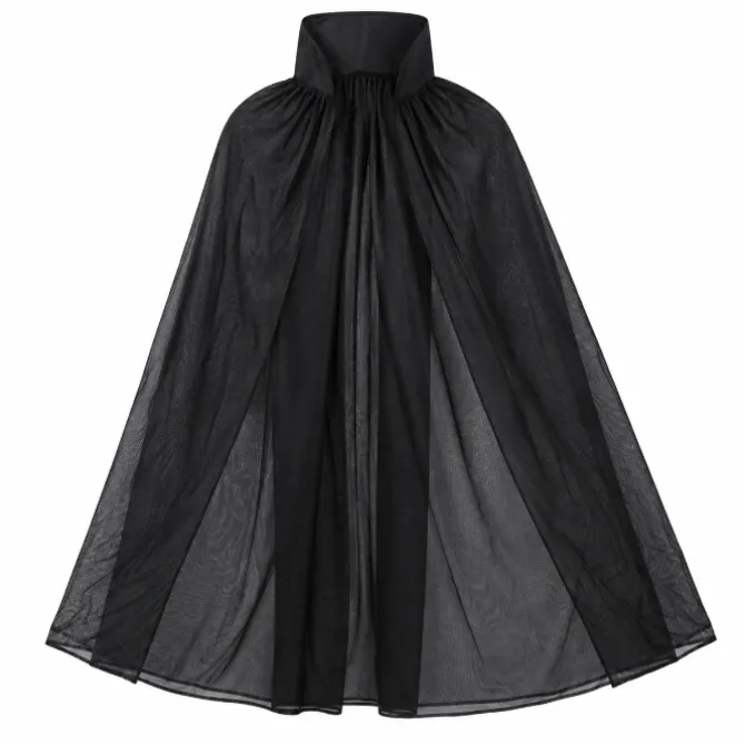 Cape Halloween zwart kindermaat