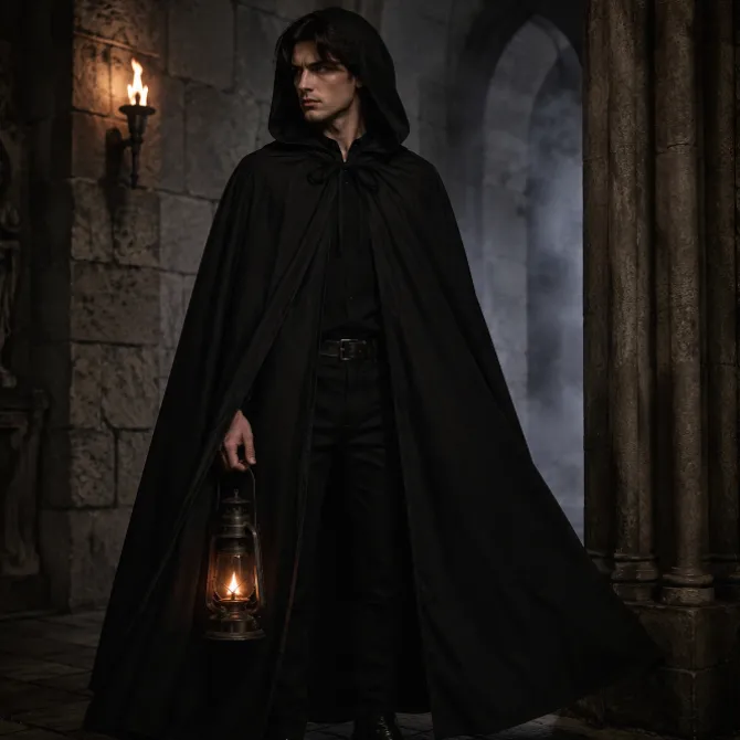 Cape Halloween zwart one size