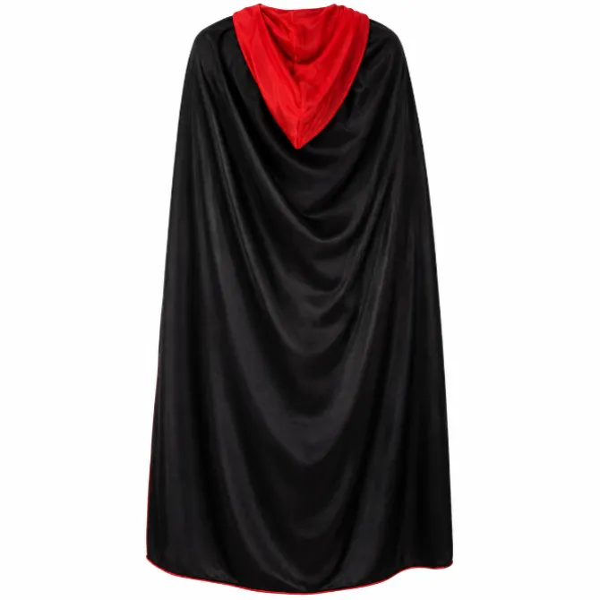 Cape Halloween zwart/rood maat M