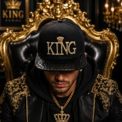 Cap King goud/zwart