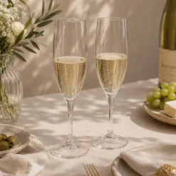 Champagneglazen herbruikbaar plastic 2 stuks