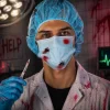 Chirurgie set bloederig blauw