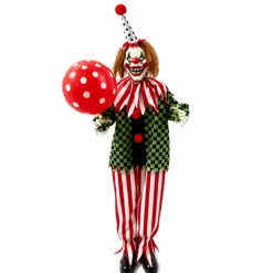 Clown met ballon staand - 131 cm