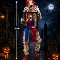 Clown met kooi - 213 cm