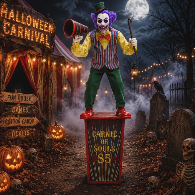 Clown omroeper - 183 cm