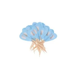 Cocktailprikkers babyshower voetjes blauw 25 stuks